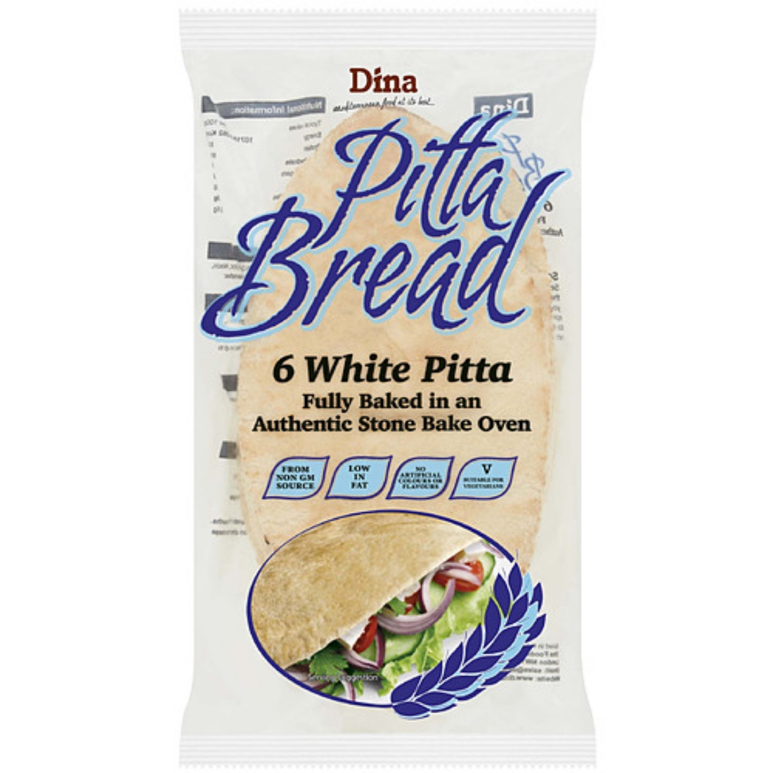 Picture of Pitta Bread 6 White Pitta 480g × Pack of 3
